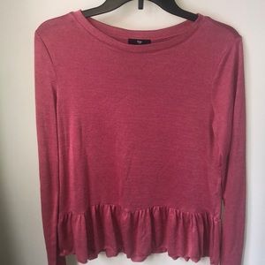 s pink long sleeve top